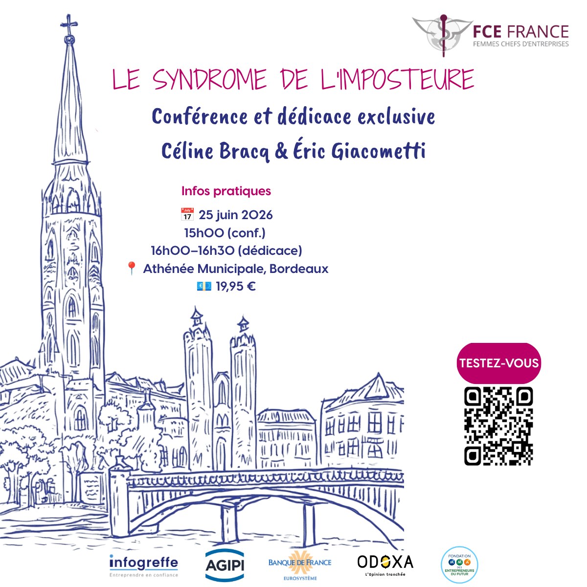 Le syndrome de l’imposteure, conférence et dédicace, 25 juin 2026, Bordeaux
