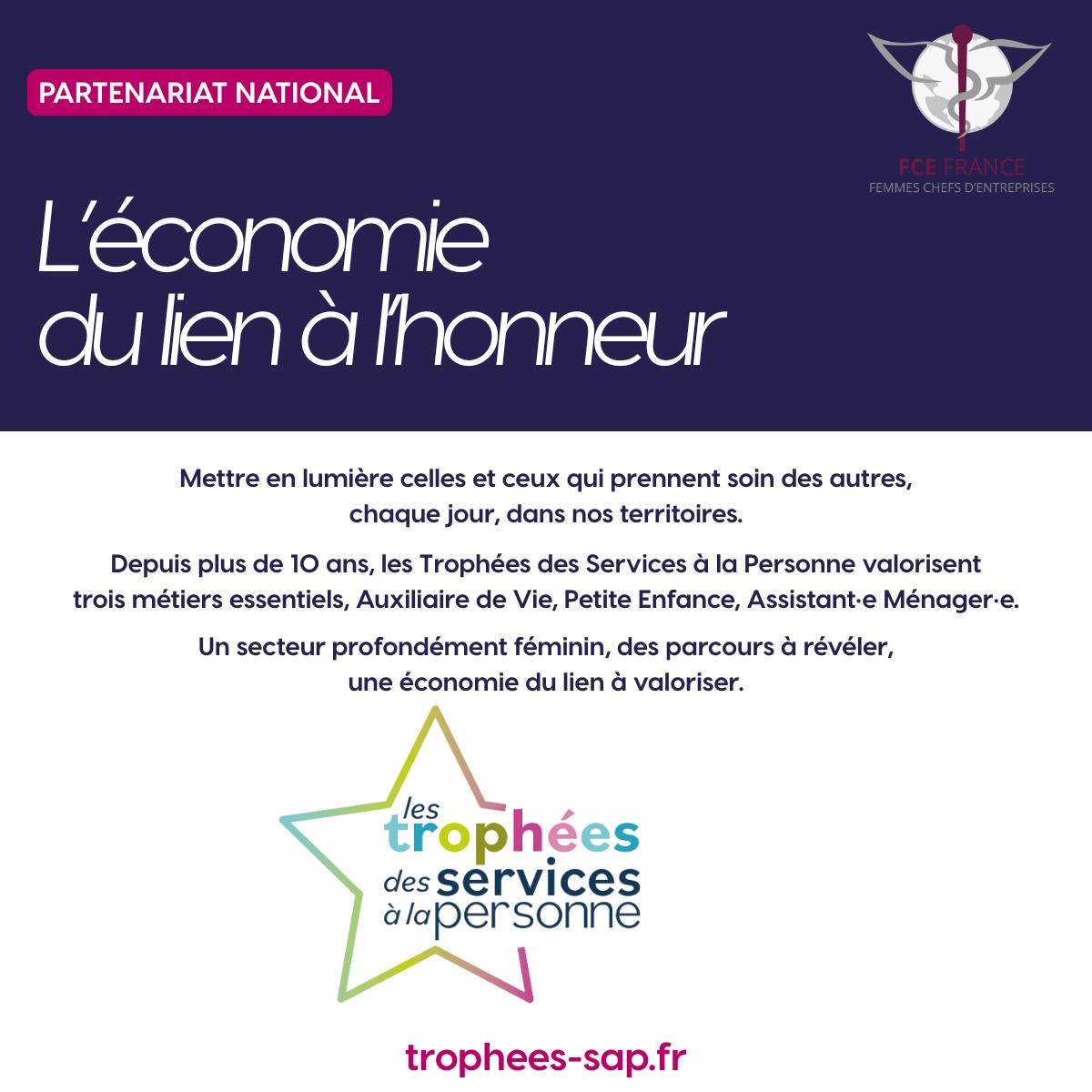 Partenariat national FCE France et Trophées des Services à la Personne